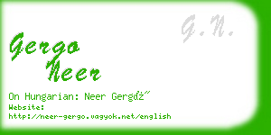 gergo neer business card